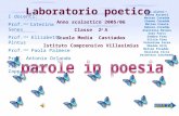 Laboratorio poetico Anno scolastico 2005/06 Classe  2 a  A Scuola Media  Castiadas