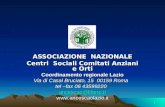 ASSOCIAZIONE  NAZIONALE Centri  Sociali Comitati Anziani e Orti Coordinamento regionale Lazio