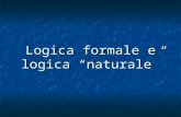 Logica formale e logica “naturale”