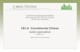 CEI-A  Censimento Chiese note operative ottobre 2011 aggiornamento novembre 2013