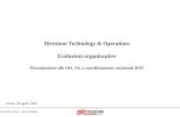 Direzione Technology & Operations Evoluzioni organizzative