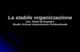 La stabile organizzazione Avv. Paolo de’Capitani Studio Uckmar Associazione Professionale