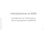 Introduzione al DOS