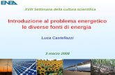 Introduzione al problema energetico le diverse fonti di energia