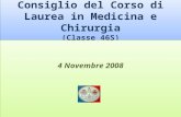 Consiglio del Corso di Laurea in Medicina e Chirurgia (Classe 46S)