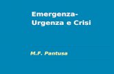 Emergenza-Urgenza e Crisi