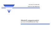 Modelli organizzativi (a cura di Donatella de Vita)