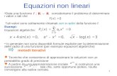 Equazioni  non  lineari
