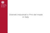 Distretti industriali e Pmi del made in Italy