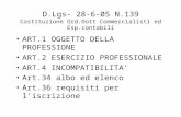 D.Lgs- 28-6-05 N.139 Costituzione Ord.Dott Commercialisti ed Esp.contabili