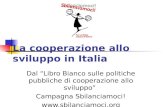La cooperazione allo sviluppo in Italia