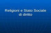 Religioni e Stato Sociale di diritto