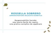 ROSSELLA SOBRERO AMMINISTRATORE DELEGATO KOINÈTICA Responsabilità Sociale: