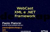 WebCast XML e .NET Framework