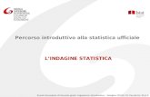 Percorso introduttivo alla statistica ufficiale  L’INDAGINE STATISTICA