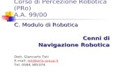 Corso di Percezione Robotica (PRo) A.A. 99/00