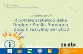 Il portale statistico della  Regione Emilia-Romagna  dopo il restyling del 2012