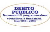 DEBITO  PUBBLICO Documenti di programmazione economica e finanziaria (dpef 2001-2006)