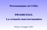 Presentazione al CNEL PROMETEIA  Lo scenario macroeconomico