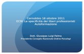 Cernobbio 18 ottobre 2011 ECM: Le specificità dei liberi professionisti Autoformazione