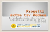 Progetti  extra Csv Modena