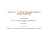CONTRATTI PER L'ACQUISIZIONE DI FORNITURE ICT