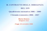 IL CONTRATTO DELLA  DIRIGENZA  DEL SSN Quadriennio normativo 2006 – 2009