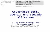 Governance degli atenei: uno sguardo all’estero (… ma senza dimenticare l’Italia)