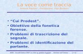La voce come traccia Andrea Paoloni - Fondazione  Ugo Bordoni