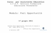 Corso  per Assistente Educativo S.F.E.P. Servizio Formazione Educazione Permanente