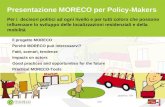 Presentazione MORECO per Policy-Makers