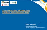 Expert Meeting EXTRAppeal Sardara, 20 settembre 2012