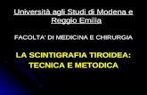 Università agli Studi di Modena e Reggio Emilia FACOLTA' DI MEDICINA E CHIRURGIA