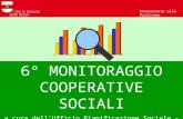6° MONITORAGGIO COOPERATIVE SOCIALI a cura dell’Ufficio Pianificazione Sociale – Comune di Bolzano