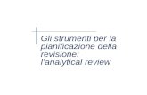Gli strumenti per la pianificazione della revisione: l’analytical review