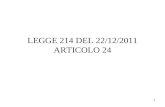 LEGGE 214 DEL 22/12/2011 ARTICOLO 24