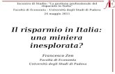 Il risparmio in Italia: una miniera inesplorata?