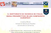 IL DOTTORATO DI RICERCA IN ITALIA:  QUALI PROSPETTIVE IN UN CONFRONTO EUROPEO? Cristina Miceli