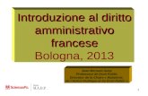 Introduzione  al  diritto amministrativo francese Bologna , 2013