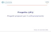 Progetto @P@ Progetti proposti per il cofinanziamento