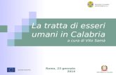 La tratta di esseri umani in Calabria a cura di Vito Samà