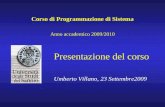 Corso di Programmazione di Sistema Anno accademico 2009/2010