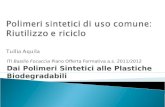 Polimeri sintetici di uso comune: Riutilizzo e riciclo  Tullia Aquila