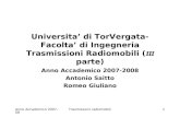 Universita’ di TorVergata-Facolta’ di Ingegneria Trasmissioni Radiomobili ( III  parte)