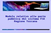 Modulo relativo alla parte pubblica del sistema FSE Regione Toscana