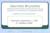 Decreto Legislativo n. 150 27 Ottobre 2009