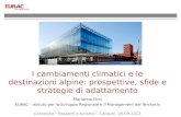 I cambiamenti climatici e le destinazioni alpine: prospettive, sfide e strategie di adattamento