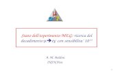 Stato dell’esperimento MEG:  ricerca del decadimento  m e g  con sensibilita’ 10 -13