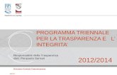 PROGRAMMA TRIENNALE PER LA TRASPARENZA E   L’ INTEGRITA’ 2012/2014