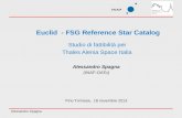 Euclid  - FSG Reference Star Catalog Studio di fattibilità per  Thales Alenia Space Italia